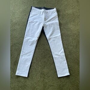 Hudson Barbara jeans. White front black back.